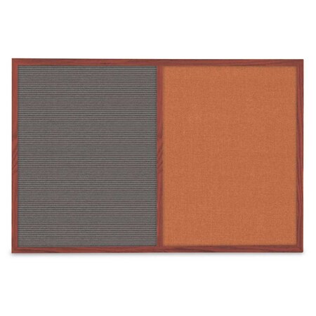 United Visual Products Slim Style Indoor Enclosed Radius Corkbo UVRDS23SB-SATIN-DRKSPR